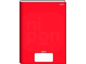 Caderno Brochura 1/4 96 Fls - Vermelho Stiff