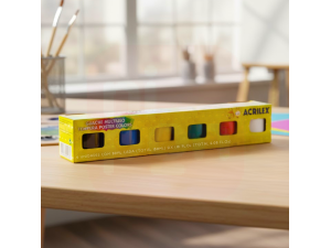 Tinta Guache Multiuso Têmpera Poster Colors 30ml com 6 Cores – Acrilex